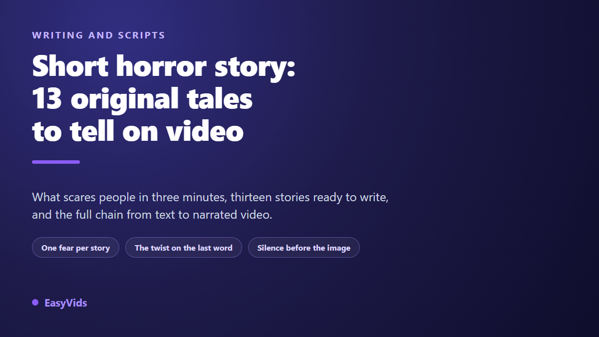13 Short Scary Stories Perfect for Narration Videos