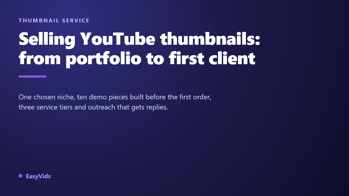 How to Sell YouTube Thumbnails: Start a Profitable Design Service With AI