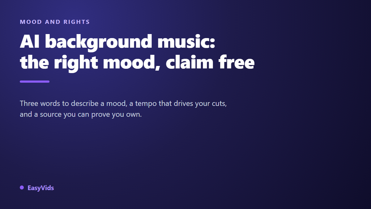 AI Background Music Generator: The Right Mood for Every Video, Claim Free