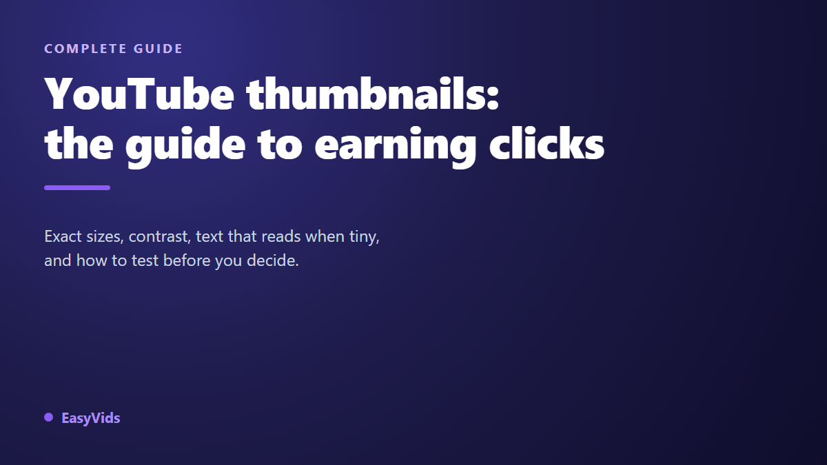YouTube Thumbnail: The Complete Guide to Earning the Click