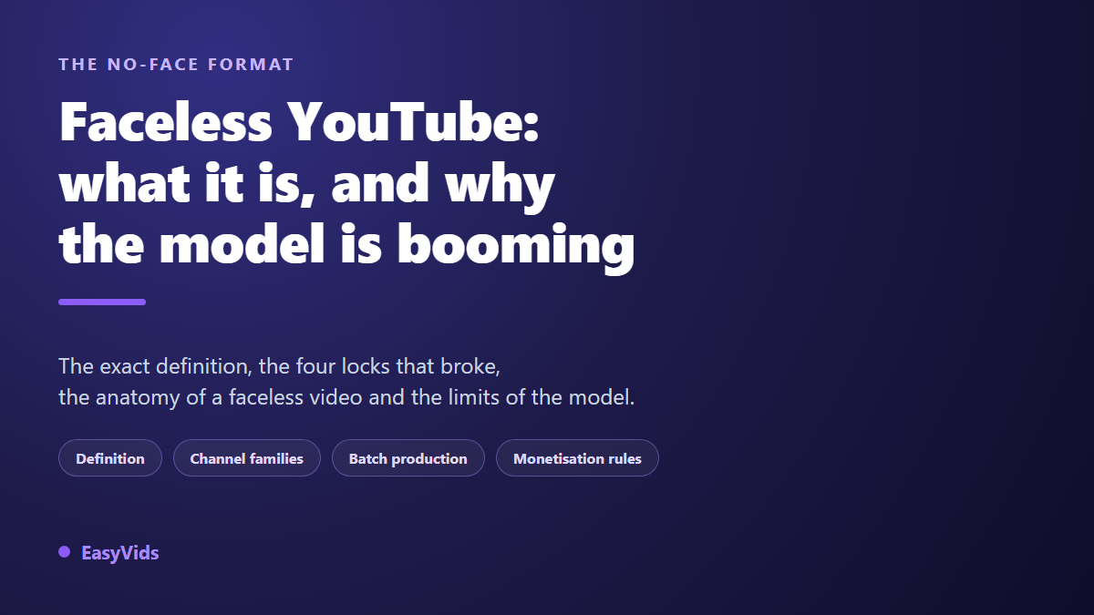 What Is a Faceless YouTube Channel? (And Why the Model Is Booming)