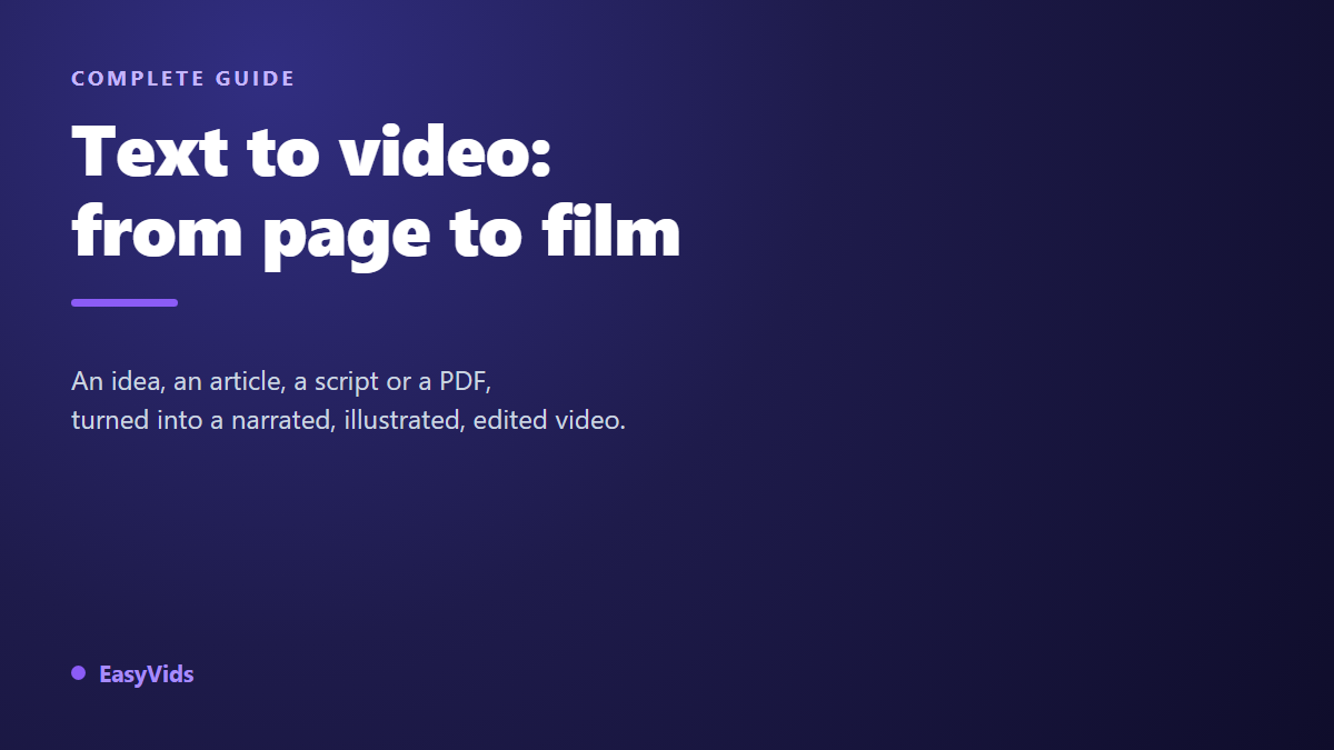 Text to Video AI: The Complete Guide to Turning Words Into Video