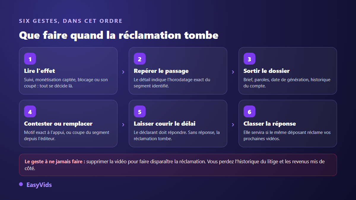 Les six étapes à suivre quand une réclamation Content ID tombe sur une vidéo avec une musique générée par IA