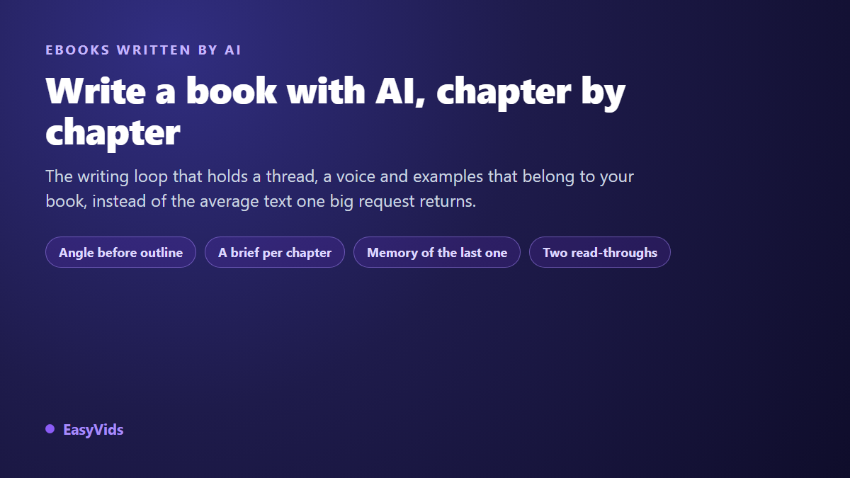 How to Write a Book With AI: A Chapter-by-Chapter Method That Avoids Generic Text