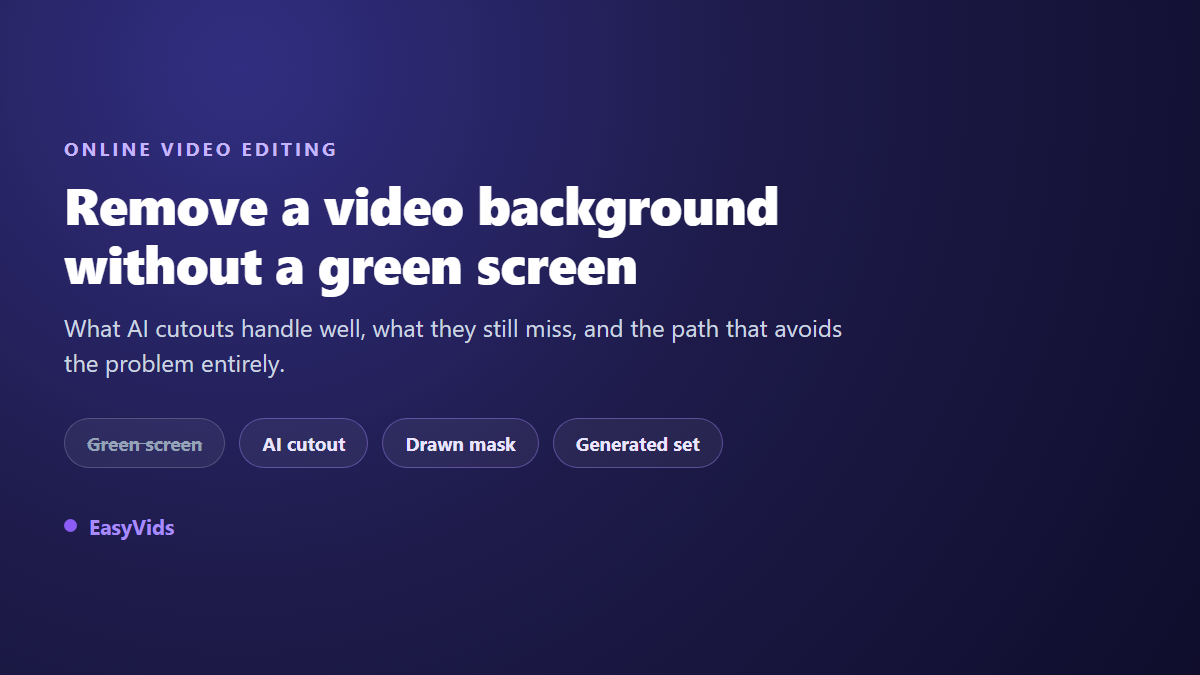 Remove Video Background Without a Green Screen (Online AI Method)