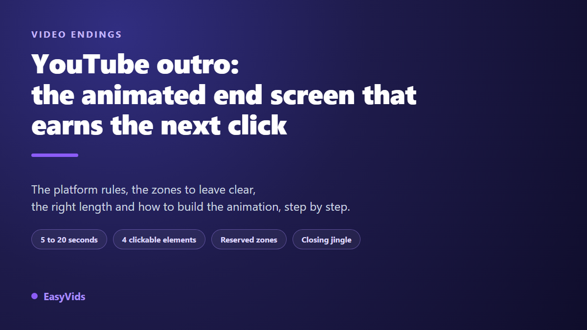 YouTube Outro Maker: Animated End Screens That Get the Next Click