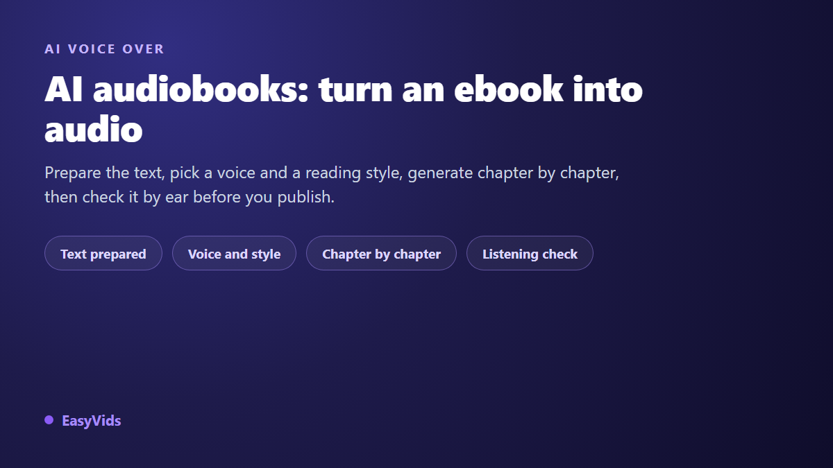 Audiobook AI Voice: How to Turn Any Ebook Into an Audiobook