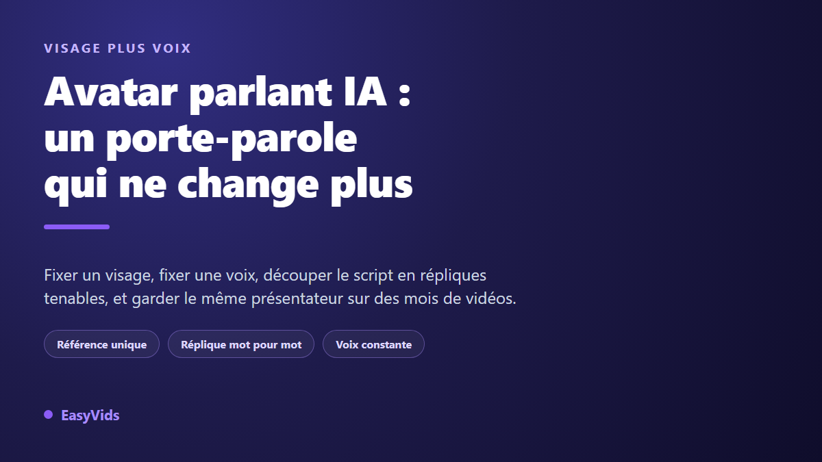 Avatar parlant IA : donner un visage et une voix à vos vidéos sans caméra