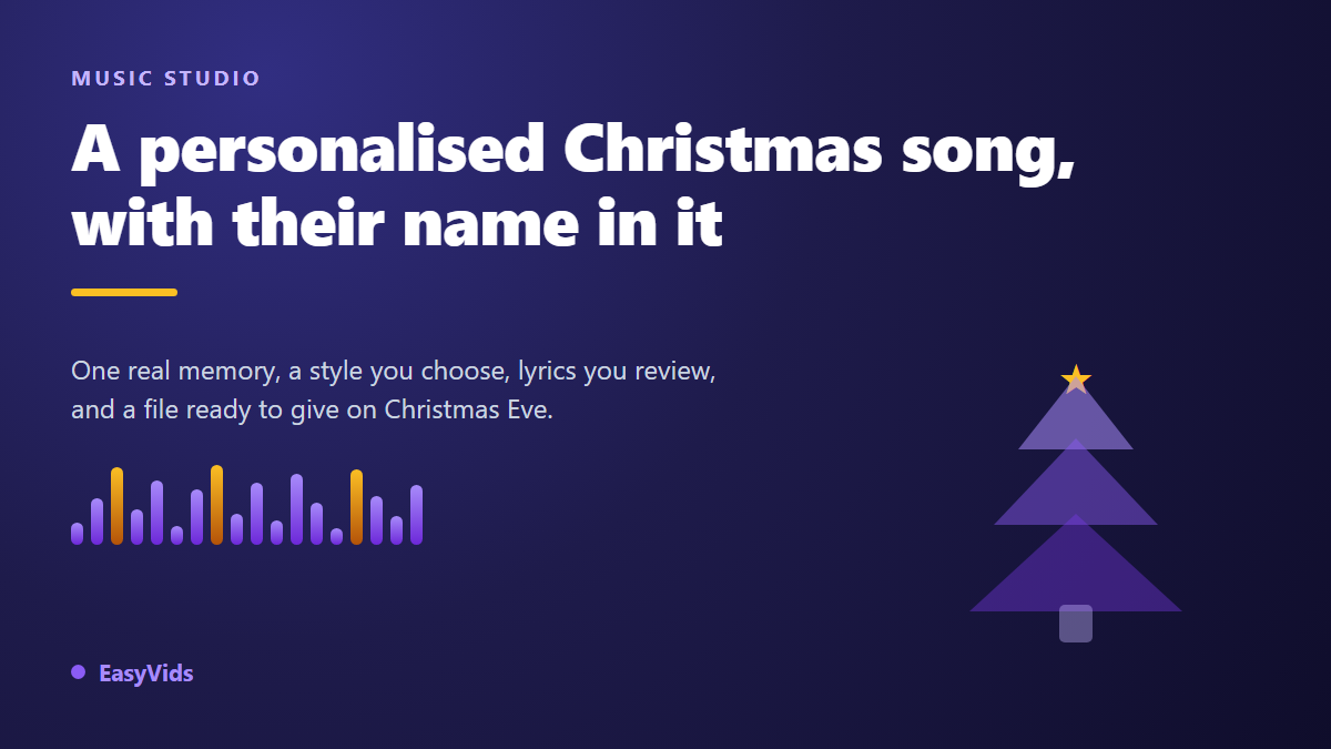 Personalized Christmas Song: Make a Custom Holiday Song With AI