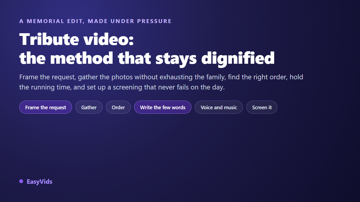 How to Make a Memorial Video: A Gentle Step by Step Guide
