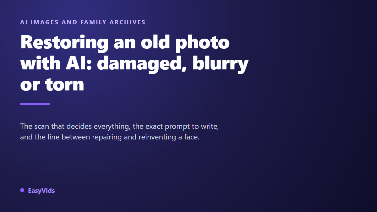 How to Restore Old Photos With AI (Damaged, Blurry or Torn)