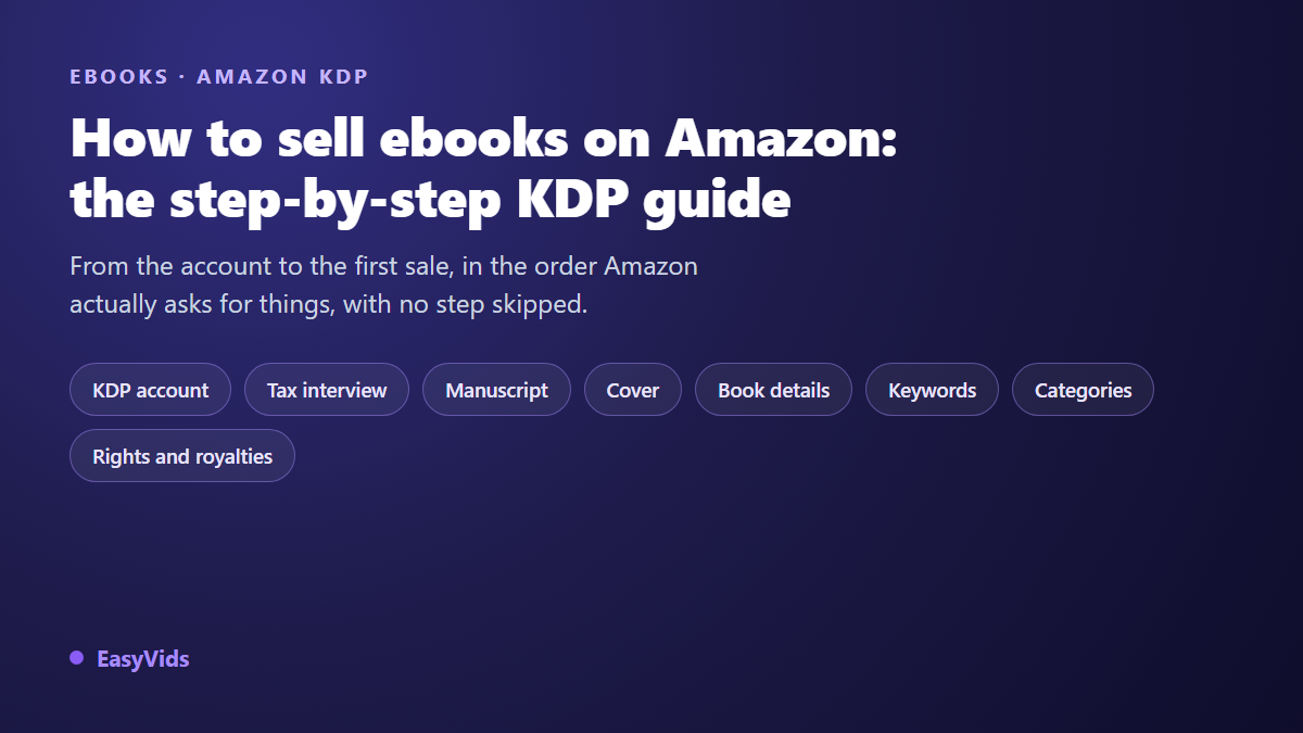 How to Sell Ebooks on Amazon: The Step-by-Step KDP Guide