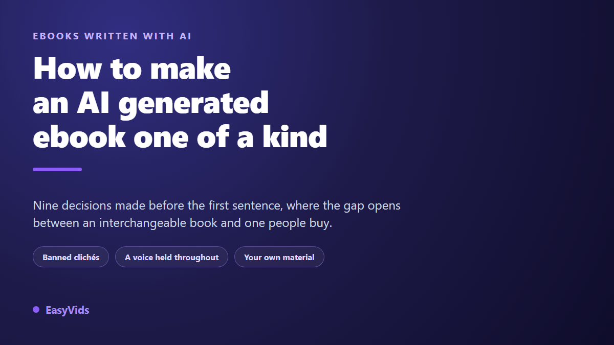 AI-Generated Ebooks: 9 Ways to Make Yours Genuinely Unique