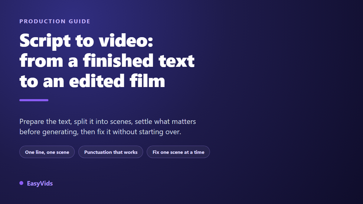 Script to Video AI: Turning a Finished Script into an Edited Video