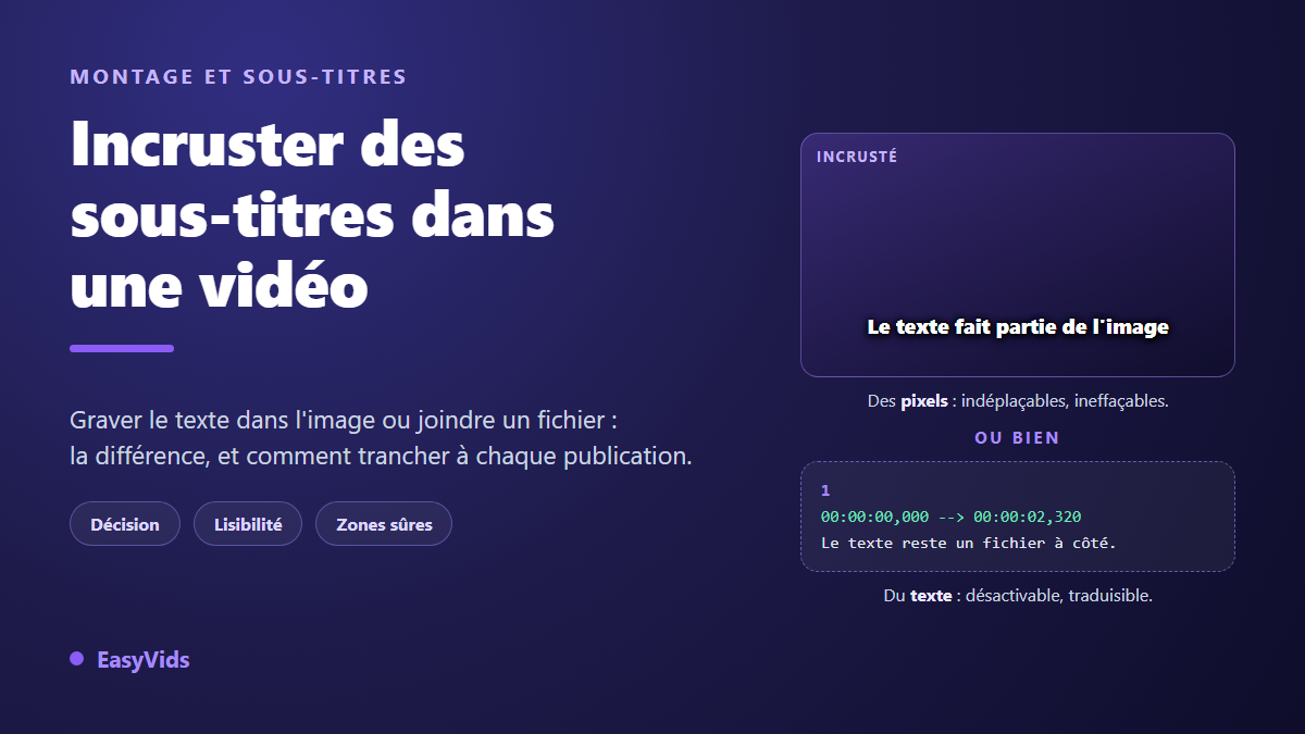 Incruster des sous-titres dans une vidéo : la méthode qui tient sur toutes les plateformes