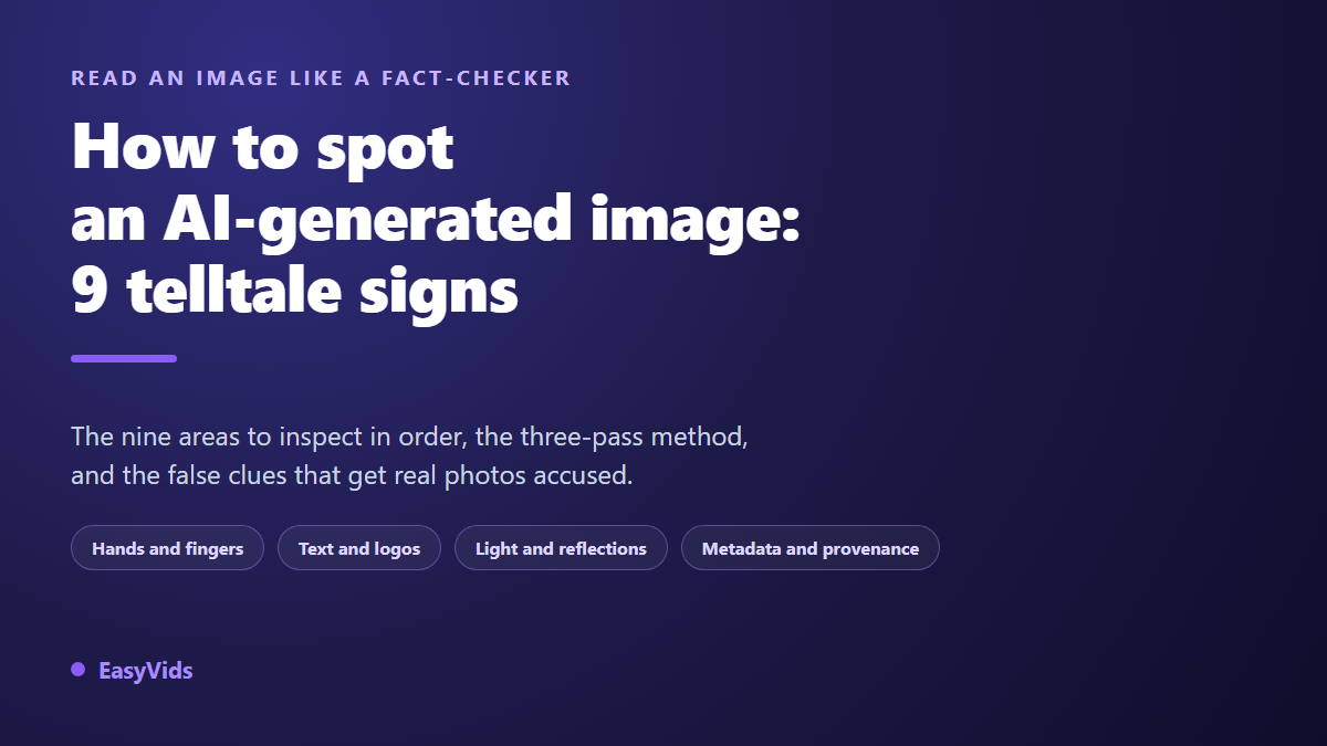 How to Tell If an Image Is AI Generated: 9 Giveaway Signs