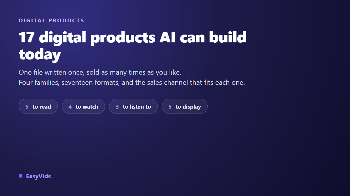 17 Digital Product Ideas You Can Create With AI (And Where to Sell Them)