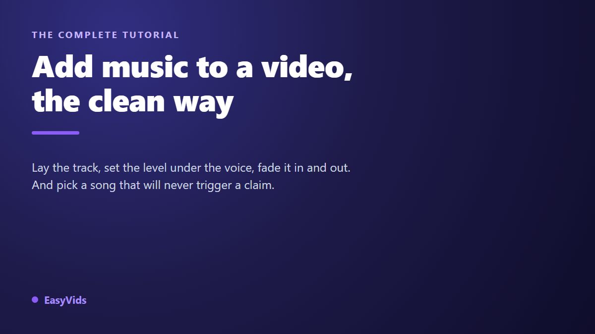 How to Add Music to a Video (And Where to Find Copyright-Safe Tracks)