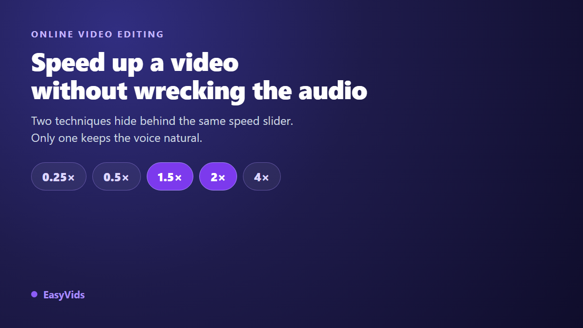 How to Speed Up a Video Without Ruining the Audio