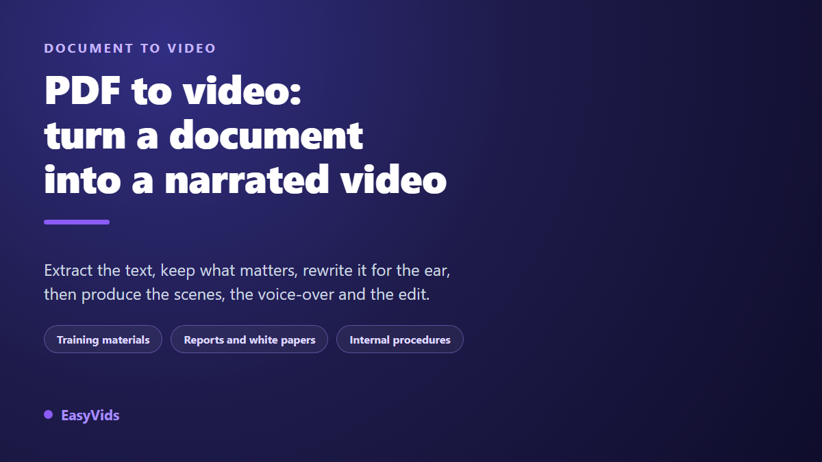 PDF to Video: Turn Any Document Into a Narrated Video