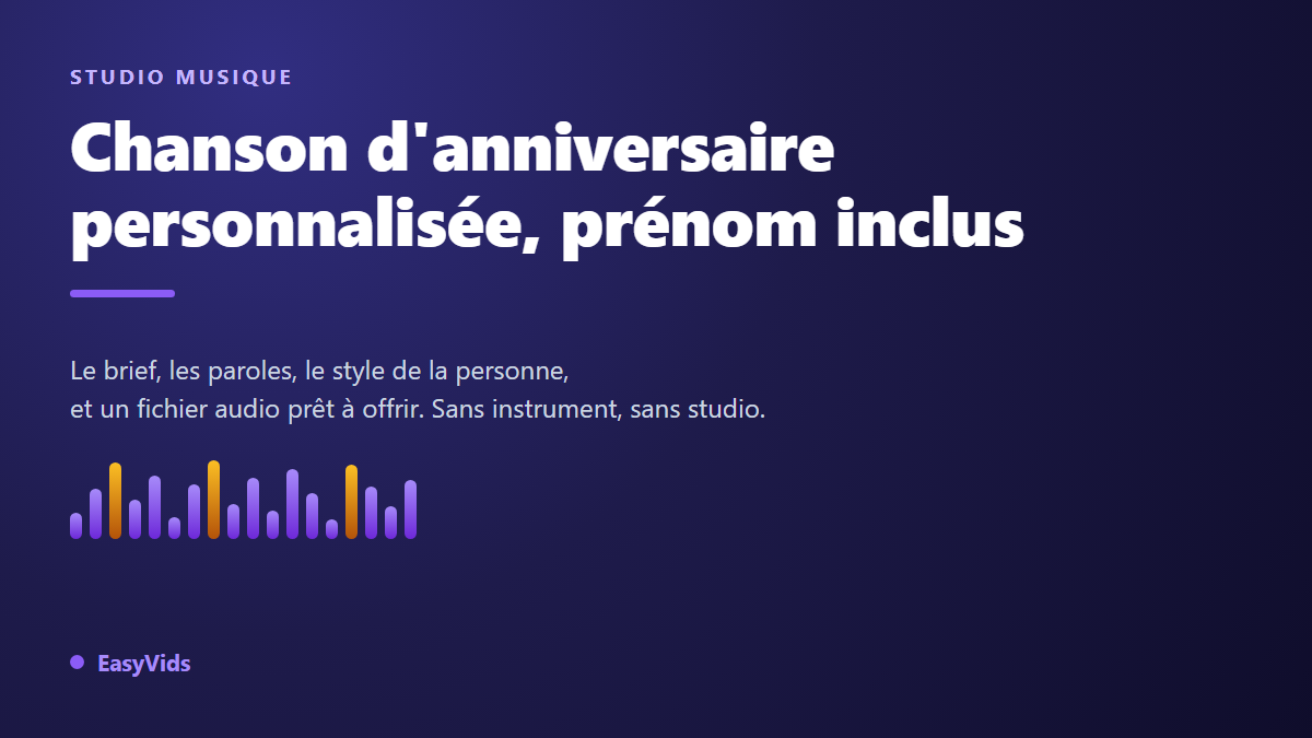 Chanson d'anniversaire personnalisée : la créer avec l'IA, prénom inclus