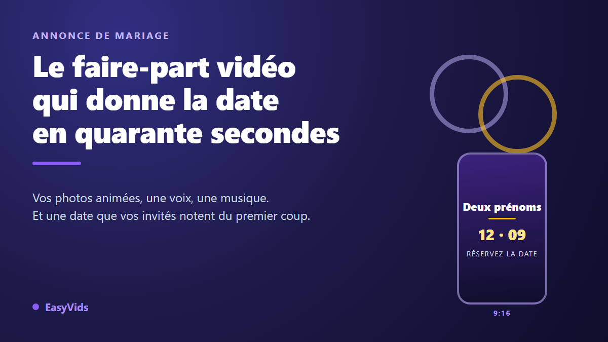 Faire-part vidéo de mariage : annoncez la date avec une vidéo qui marque
