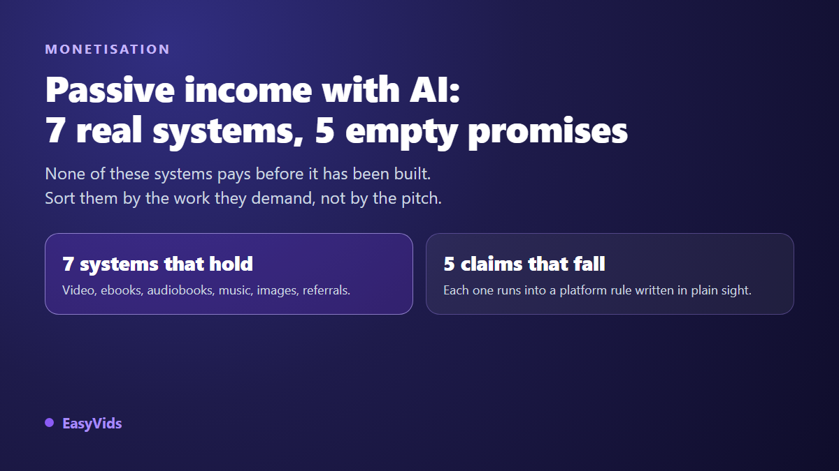 Passive Income With AI: 7 Realistic Systems (And the Myths to Avoid)