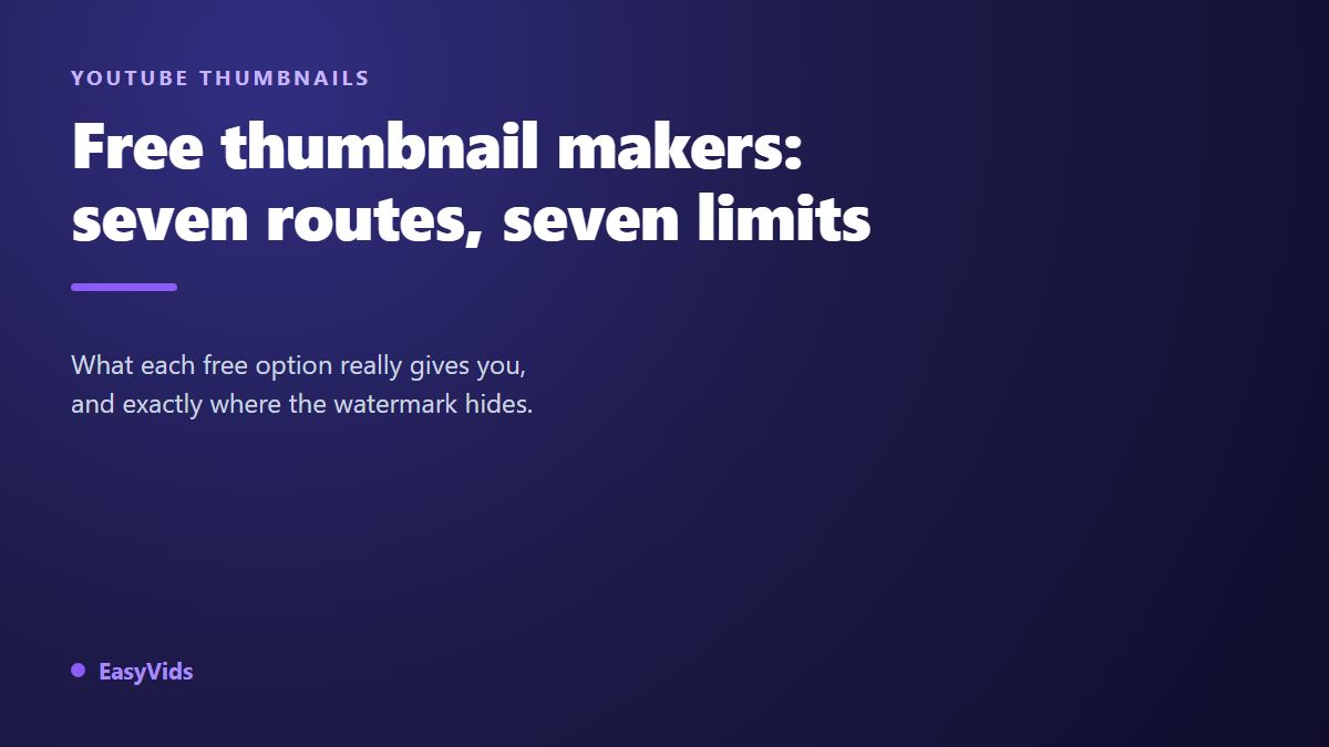 Free YouTube Thumbnail Makers: 7 Ways to Get Thumbnails With No Watermark