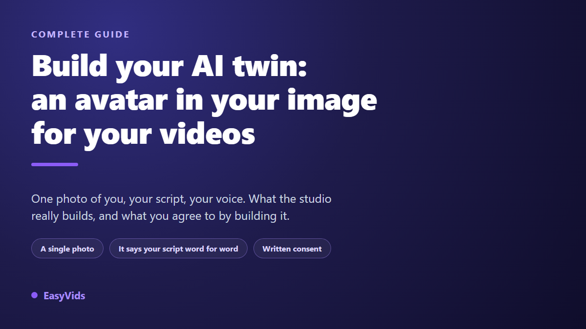 Create Your AI Twin: A Digital Double for Your Videos