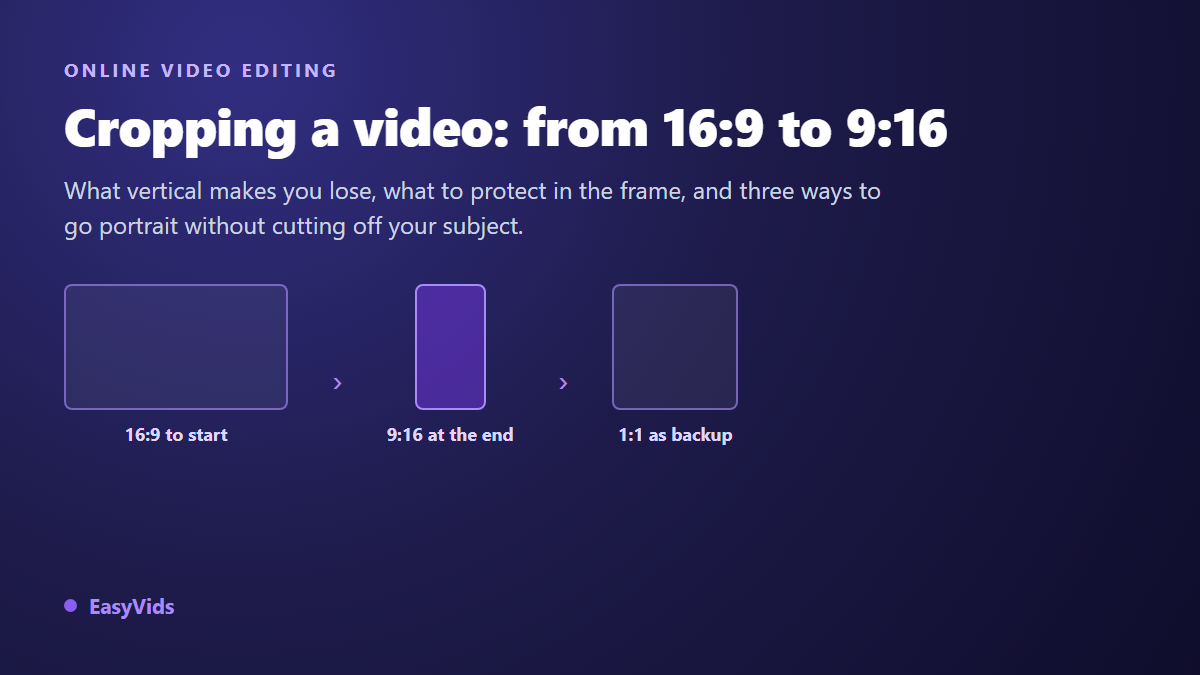 How to Crop a Video: Go From 16:9 to 9:16 Without Losing the Subject