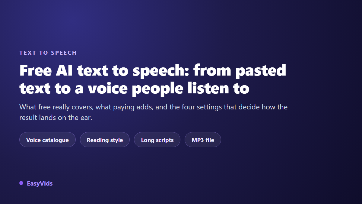Text to Speech AI Free: Turn Any Text Into Natural Speech