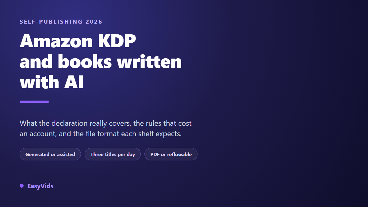 Amazon KDP AI Books: Disclosure Rules and What Actually Sells in 2026
