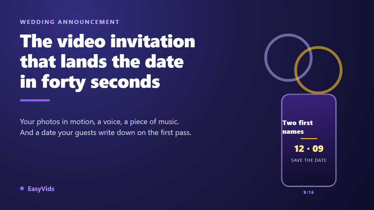 Save the Date Video Maker: Announce Your Wedding With a Video Everyone Remembers