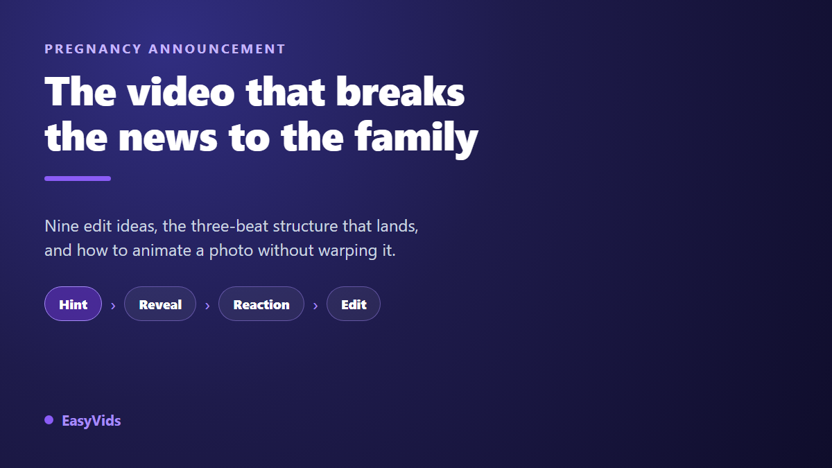Pregnancy Announcement Video: 9 Ideas That Will Make the Family Cry
