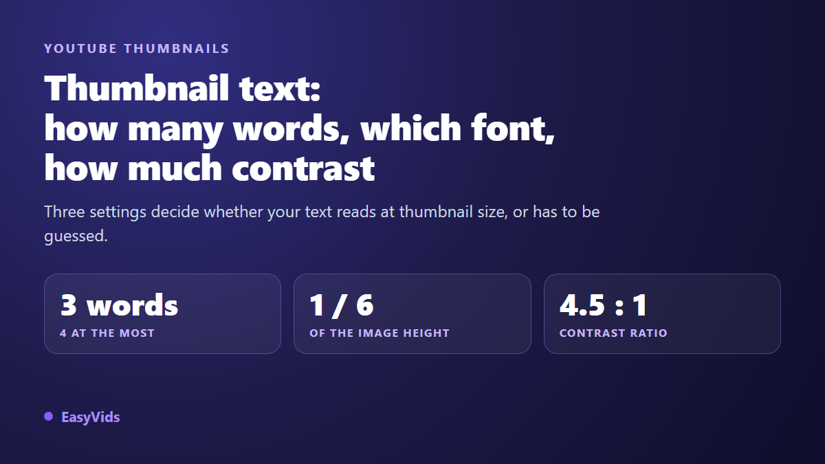 Thumbnail Text: How Many Words, Which Fonts and What Contrast Works