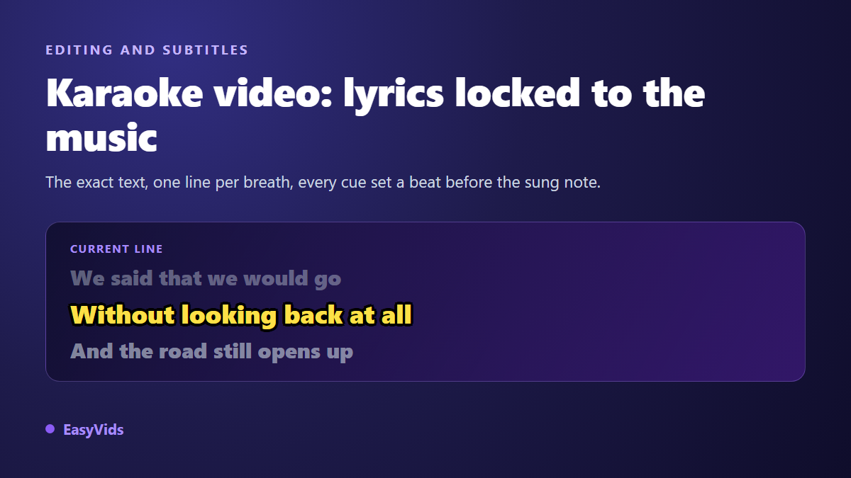 Karaoke Lyrics Video: How to Sync Lyrics on Screen With Your Song