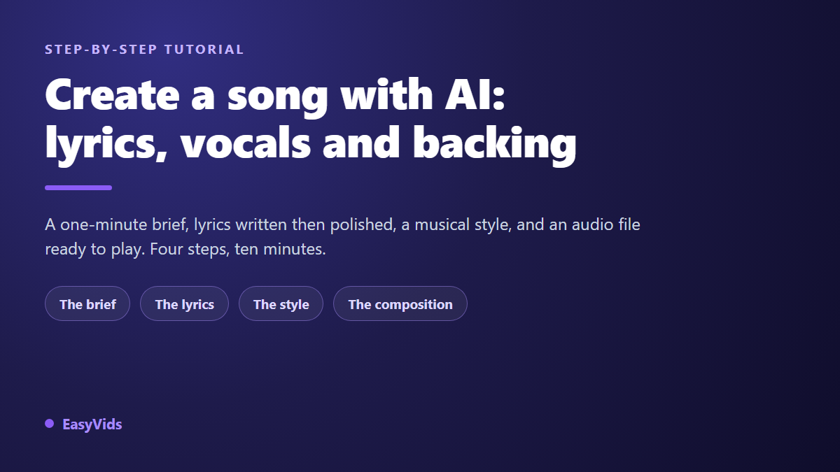 How to Make a Song With AI: Lyrics, Vocals and Instrumental, Step by Step