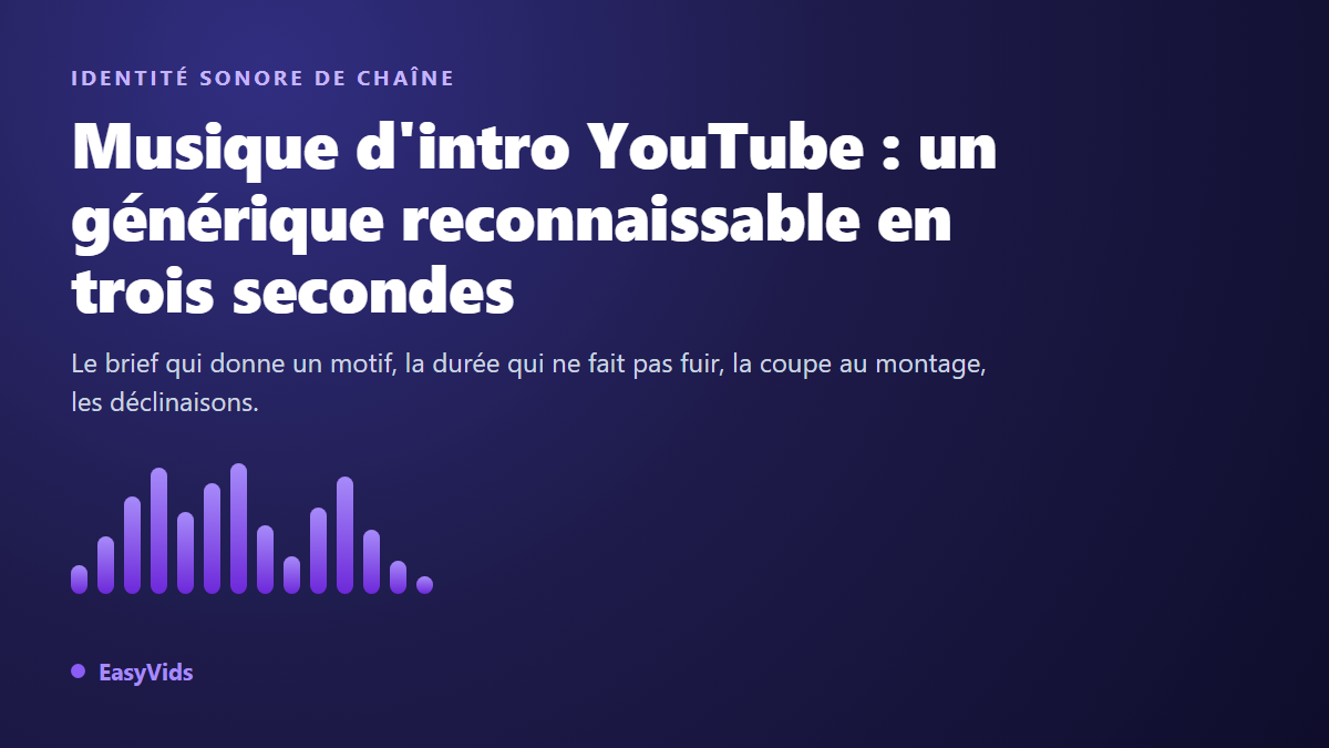 Musique d'intro YouTube : créer un générique reconnaissable avec l'IA