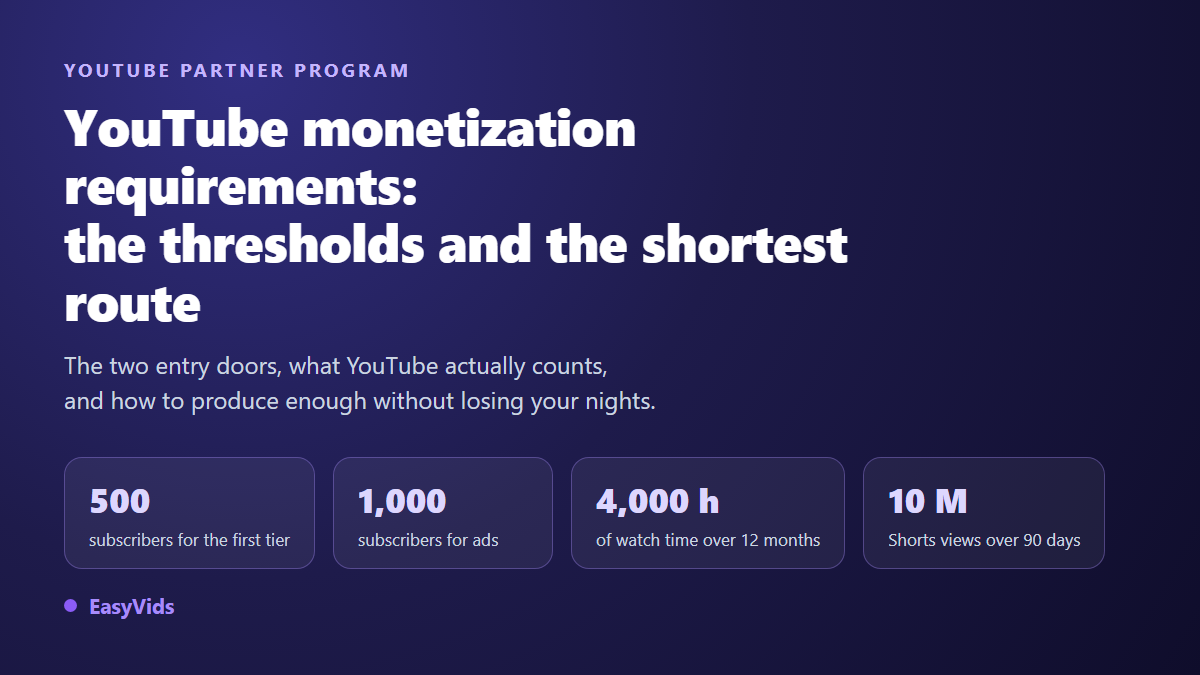 YouTube Monetization Requirements in 2026 (And How to Hit Them Faster)