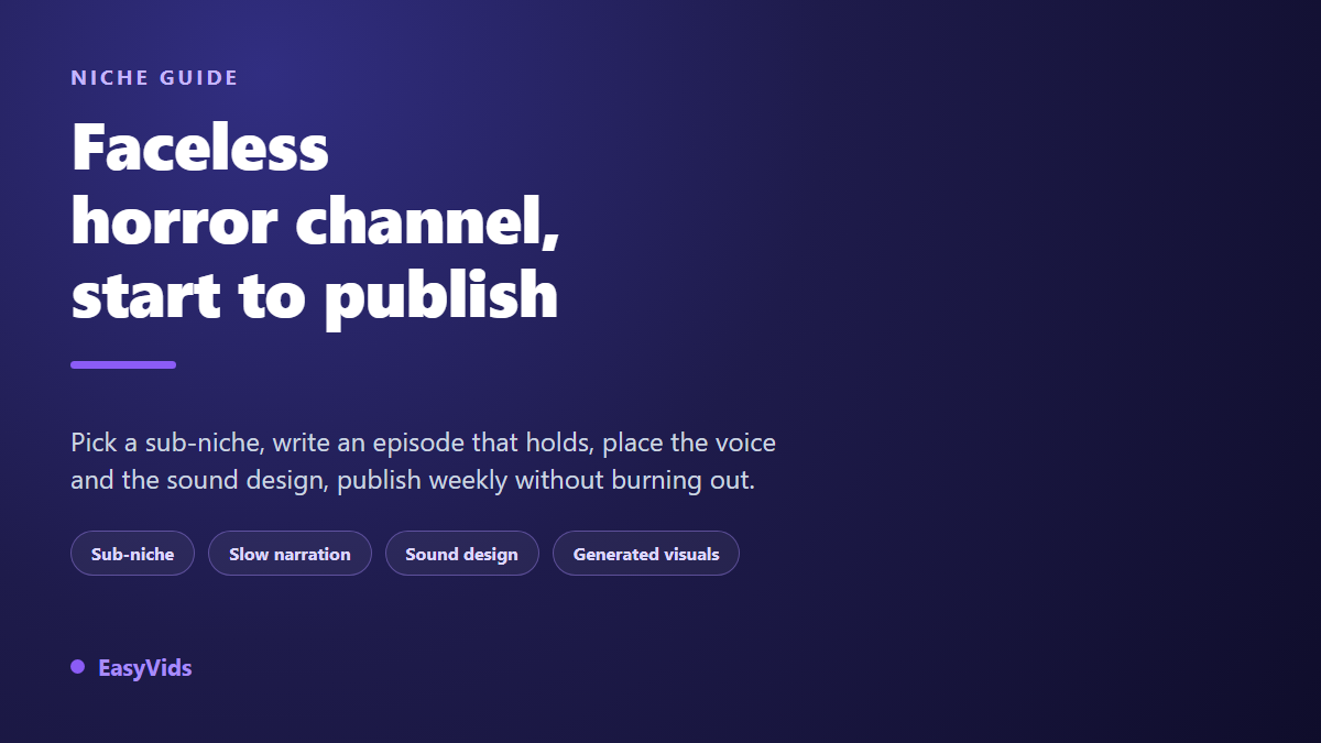 Faceless Horror Channel: Scary Stories, AI Voices and Chilling Visuals