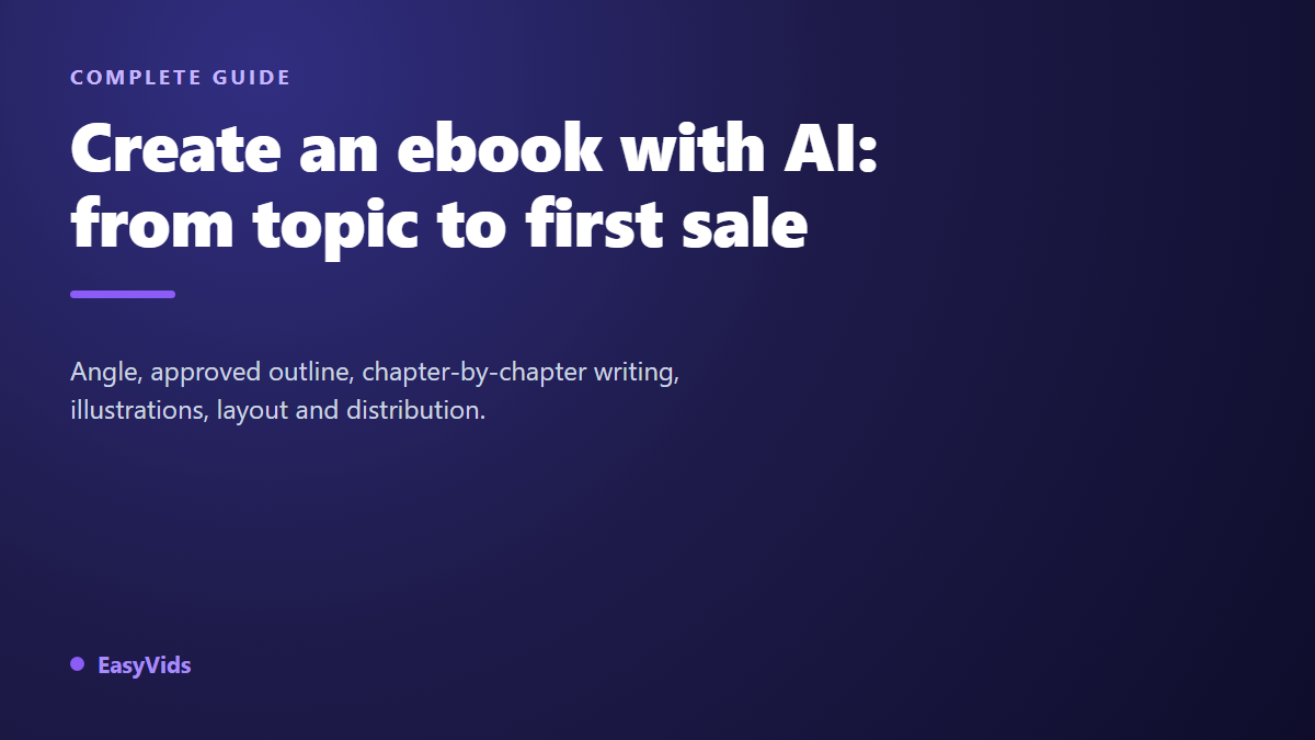 How to Create an Ebook With AI: From Topic to First Sale