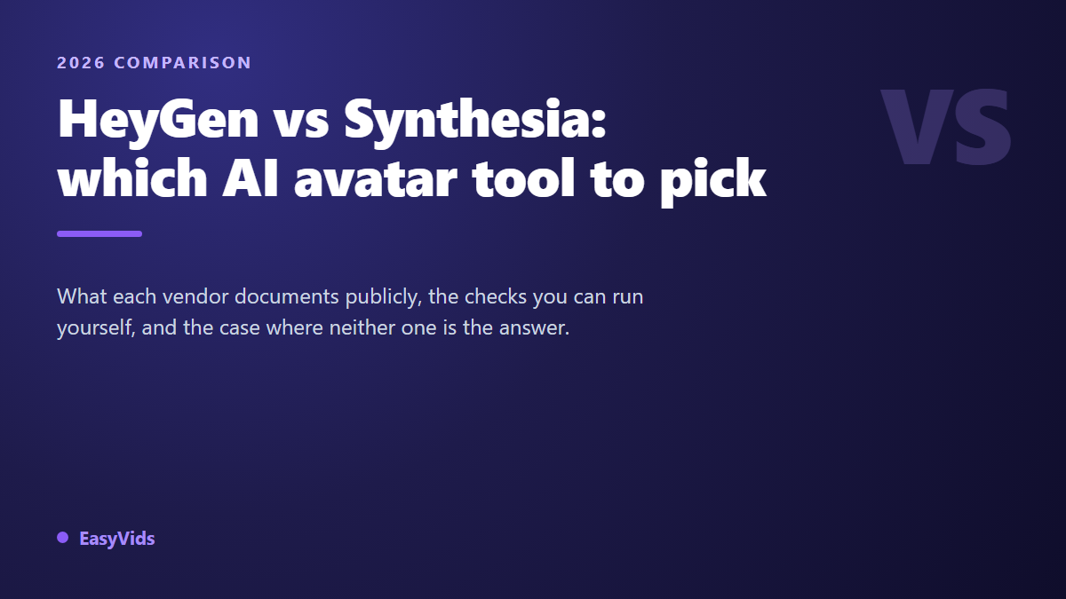 HeyGen vs Synthesia: Which AI Avatar Tool Should You Choose in 2026