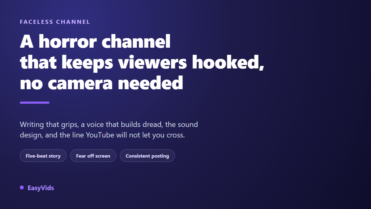 Faceless Horror Channel: Stories, Voices and Sound That Actually Scare