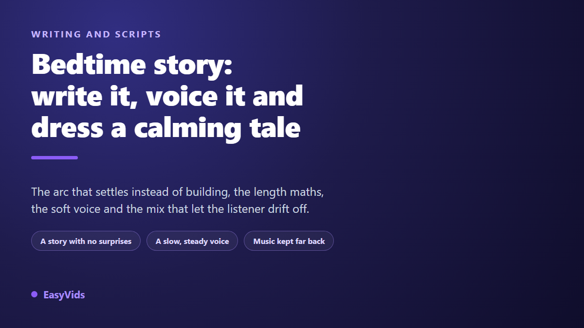 Bedtime Story Generator: Calm Stories With a Soothing AI Voice