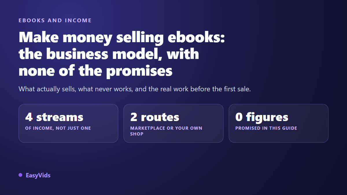 How to Make Money Selling Ebooks: The Honest Business Model