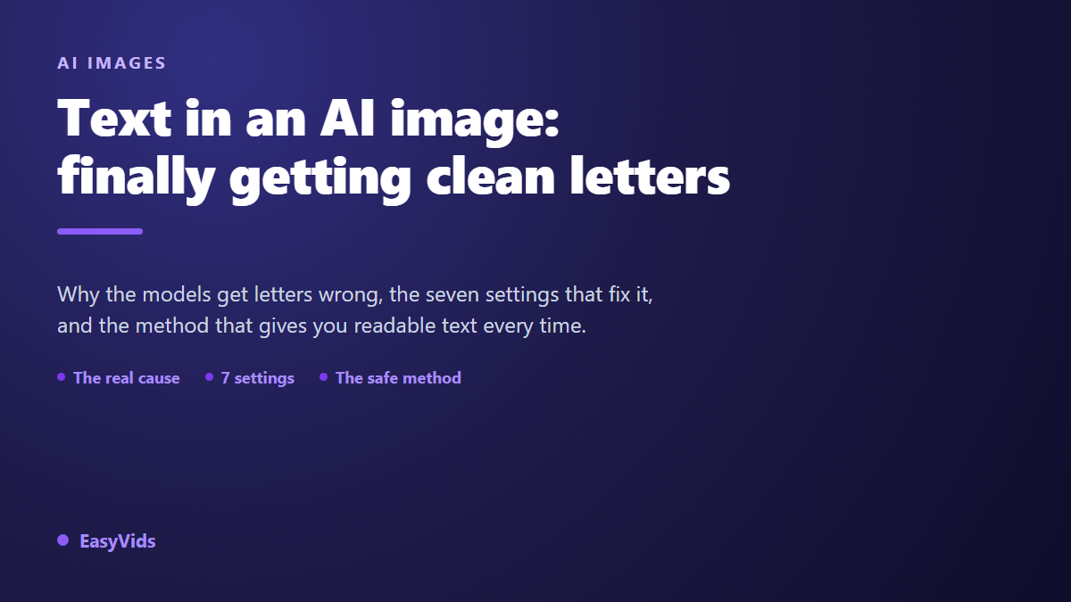 AI Text in Images: Why Letters Come Out Wrong and How to Fix It