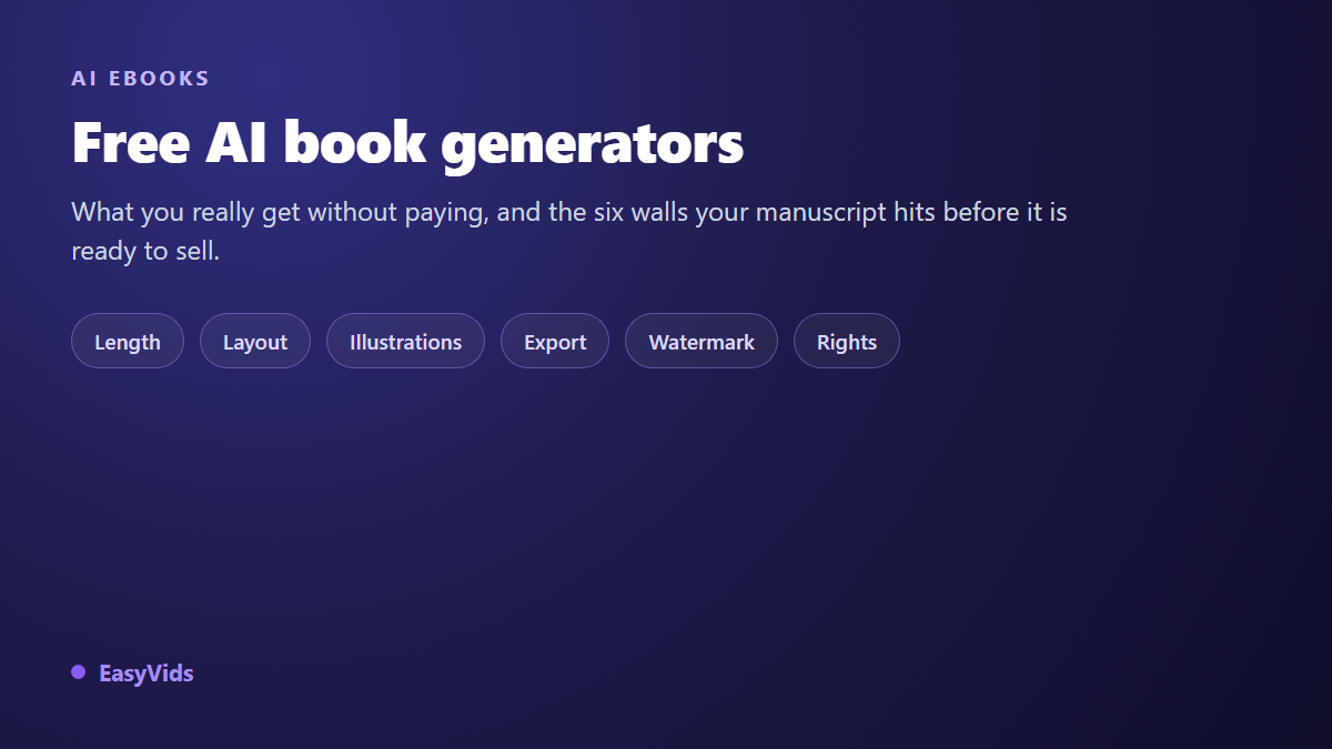 Free AI Book Generators: What You Really Get Without Paying