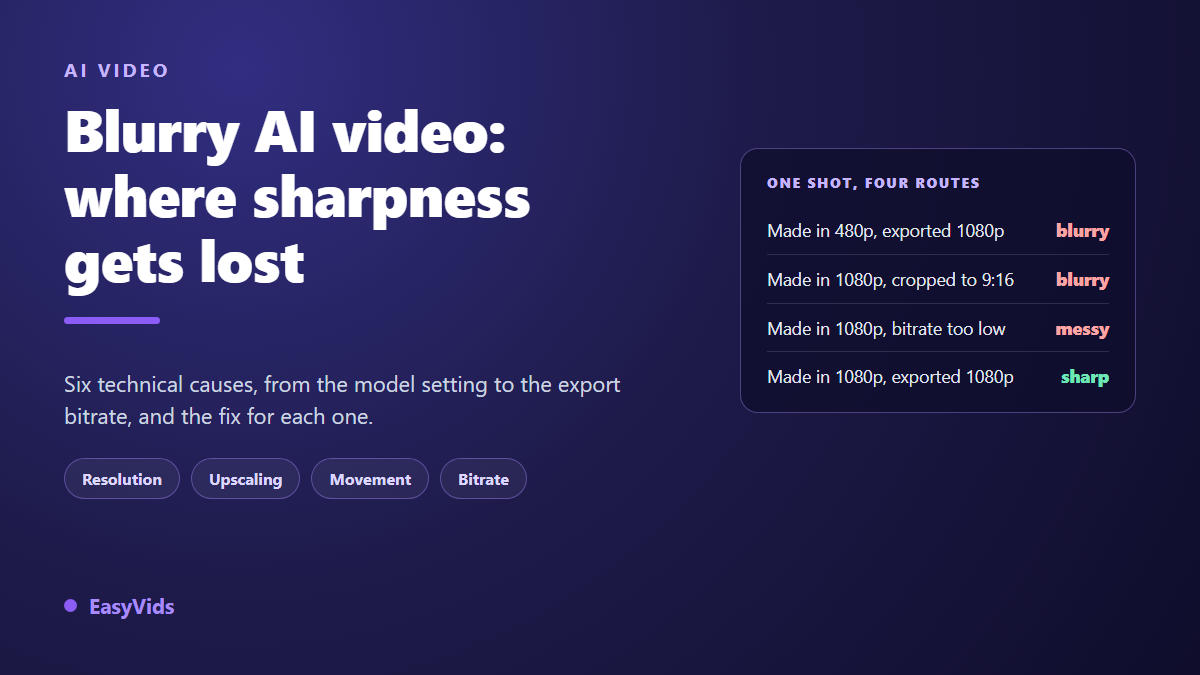 Why Is My AI Video Blurry? 7 Fixes for Sharp, Clean Footage