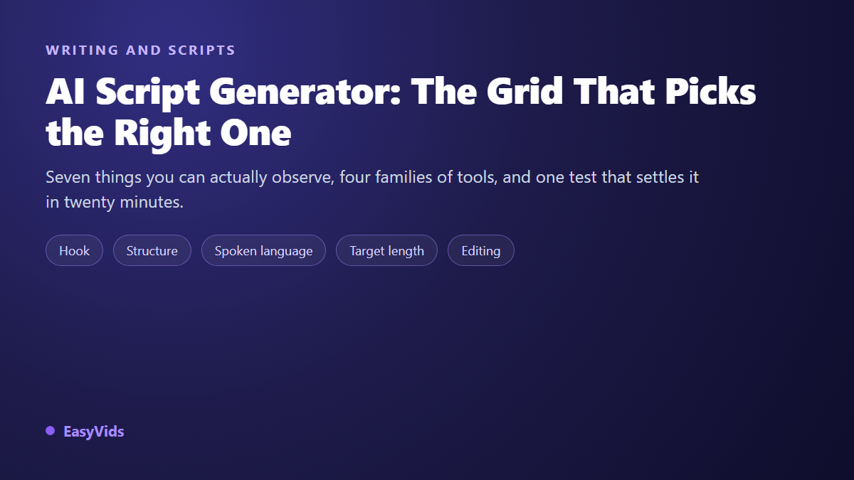 AI Script Generator: How to Choose the Right One
