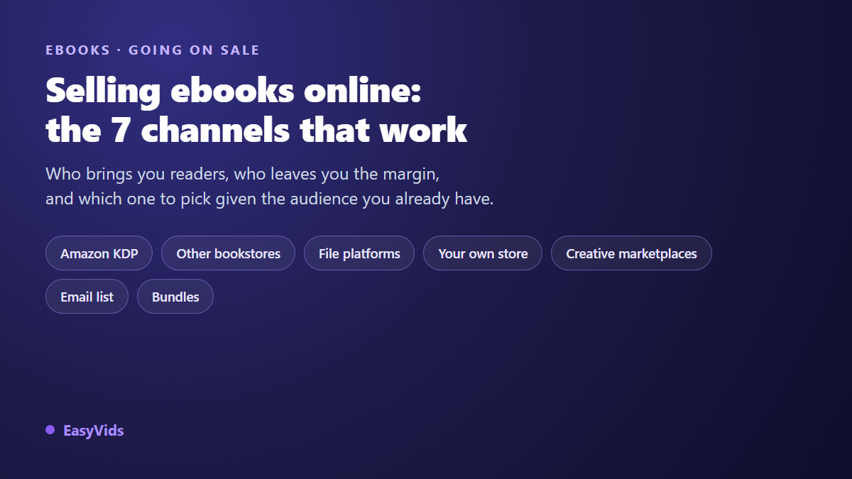 Where to Sell Ebooks Online: 7 Channels That Actually Work